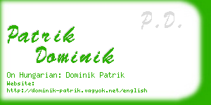 patrik dominik business card